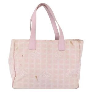 Chanel Travel Line Tote Nylon Pink Nylon Tote Bag Bag